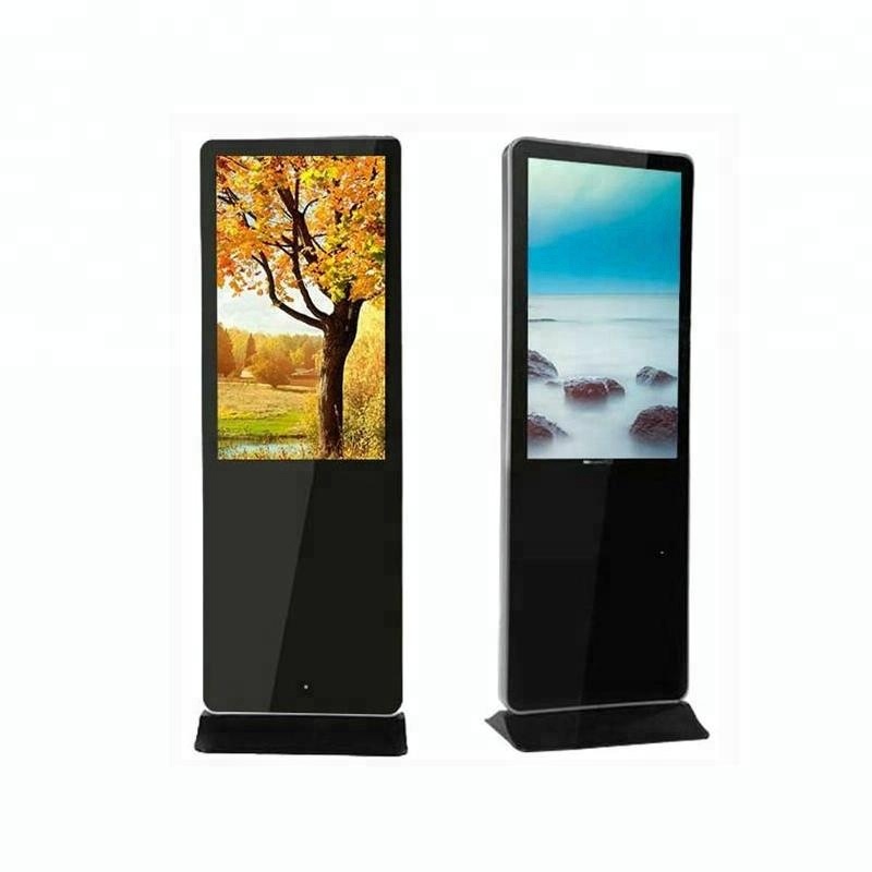 Nieuw ontwerp 55 inch vloerstaande lcd kioskadvertentie touchscreen speler voor bioscoopbank