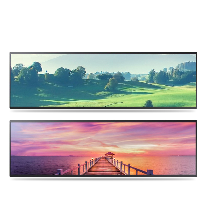 New products Stretched Bar Lcd display digital sigange with Wifi and Android OS5.1 14.9-86 inch