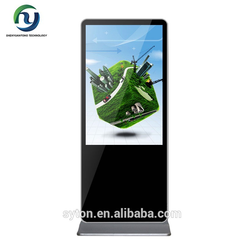 55-palčni wifi oglaševalski zaslon Android predvajalnik oglasov na dotik s talnim stojalom za digitalne napise