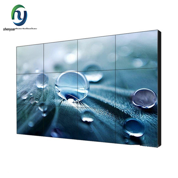 لوحة حائط فيديو متعددة مقاس 55 بوصة مثبتة على الحائط الداخلي مع شاشة ربط LCD رفيعة