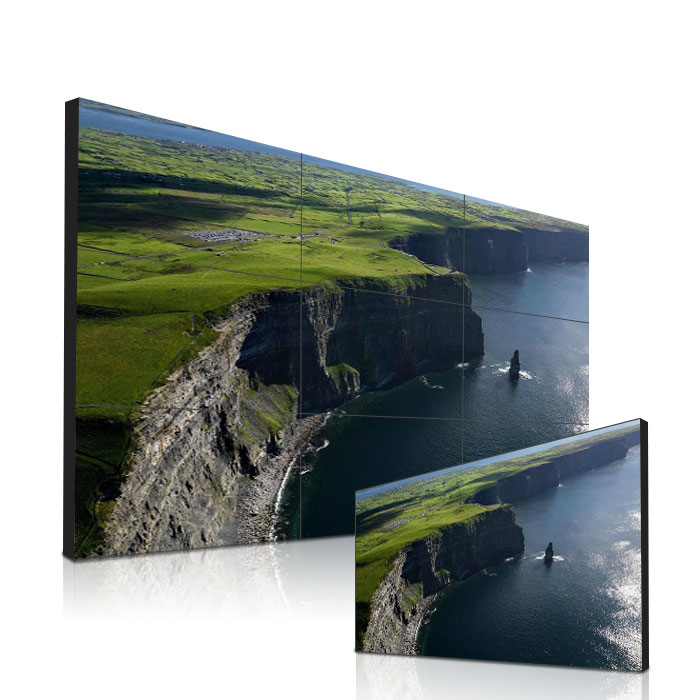 Paparan maklumat digital 60Inci penyambungan langsing lancar 2×2 dinding video lcd dengan skrin LG
