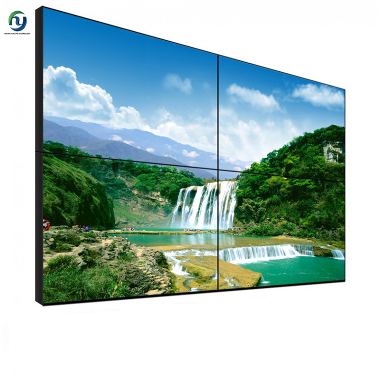 شاشة عرض إعلانات LCD عالية السطوع مقاس 55 بوصة 3.5 مم مثبتة على الحائط وشاشة LCD