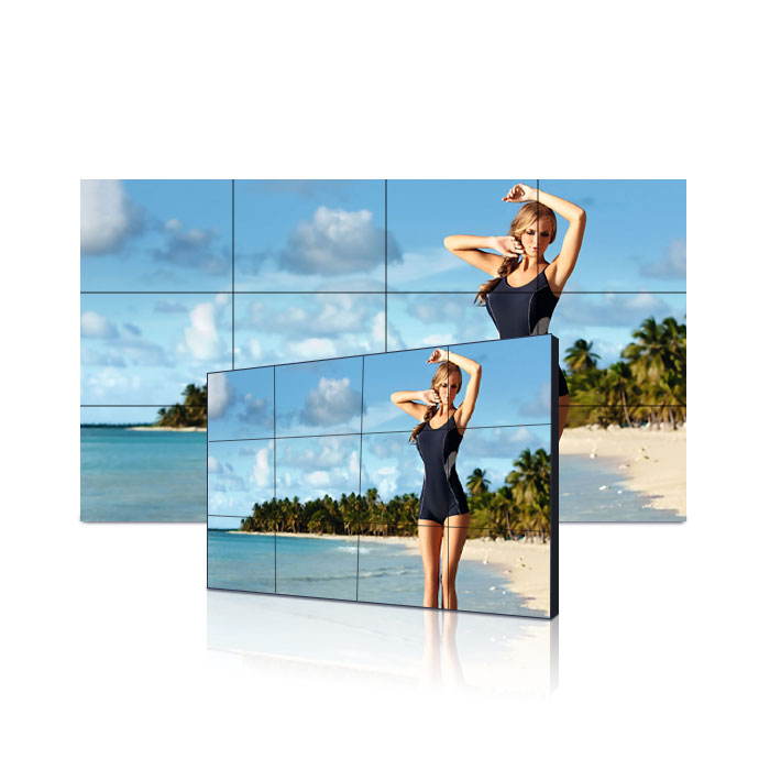 جدار فيديو 2*2 مقاس 3.5 مم بإطار ضيق للغاية مقاس 55 بوصة جدار فيديو LCD لعرض معرض الإيجار