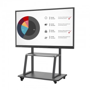 Panel rata interaktif White Board Inframerah 10 Mata Skrin Sentuh 65 Inci Papan putih papan pintar untuk Sekolah