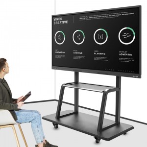 Tabela e bardhë interaktive me panel të sheshtë infra të kuqe Ekran me prekje 10 pikash 65 inç Tabela inteligjente për shkollën