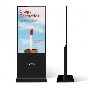 Floor standing 43 49 55 inch android video lcd advertising player kiosk vertical totem digital touch signage display