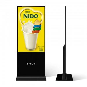 Gulvstående 43 49 55 tommer android video lcd reklameafspiller kiosk lodret totem digital touch skiltning display