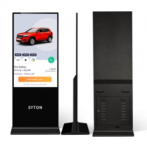 Buedemstand 43 49 55 Zoll Android Video LCD Reklammespiller Kiosk Vertikal Totem Digital Touch Signage Display
