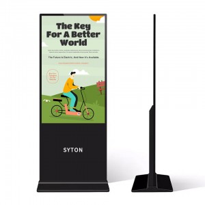 Floor standing 43 49 55 inch android video lcd advertising player kiosk vertical totem digital touch signage display