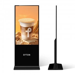 Reproductor de publicidade lcd de vídeo Android de 43 49 55 polgadas de pie, pantalla de señalización táctil digital tótem vertical quiosco