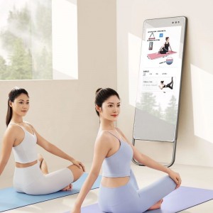 LCD displeyli yoga oynasi displeyi Sport zali aqlli fitnes oynasi