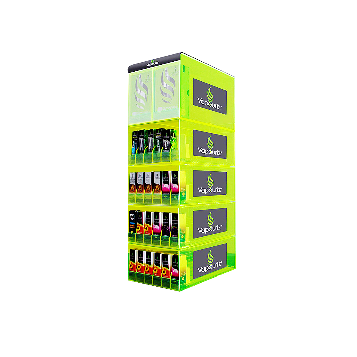 The E-Cigarette Industry Use Display stand To Build Brand