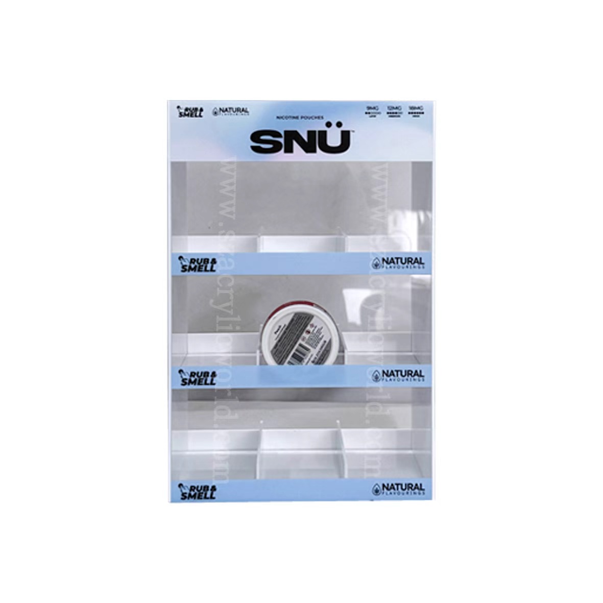 Customization energy pouch display units/energy pouch display stands