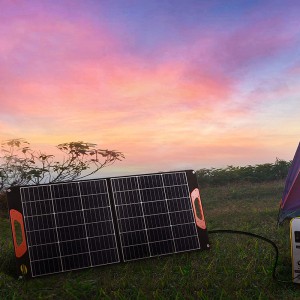 Pengecas Solar Lipat Mudah Alih Kalis Air