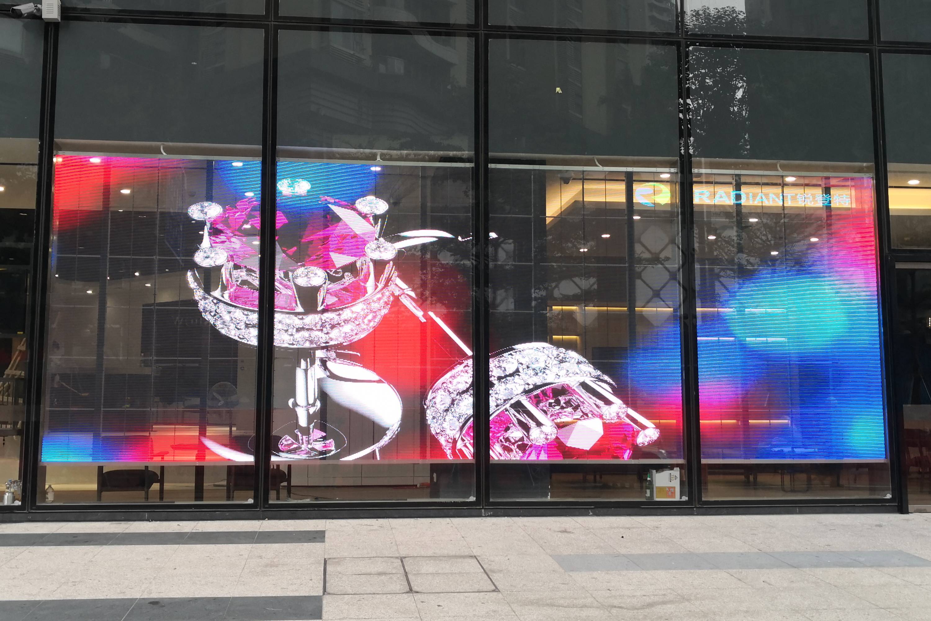 transparent led screen for  Luxury goods and Jewelry shop