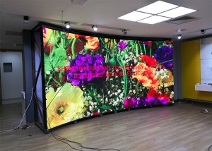 P3 indoor curved LED video wall for luxury hotel