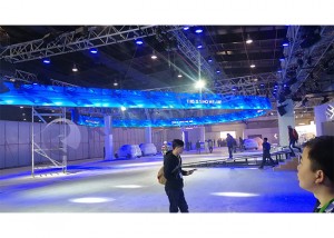 P4 flexible LED screen for Exhibition  circle video screen for Museum and 4S Car shop