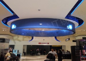 Double sided circular LED ring P2.5 curved flexible LED screen for casino