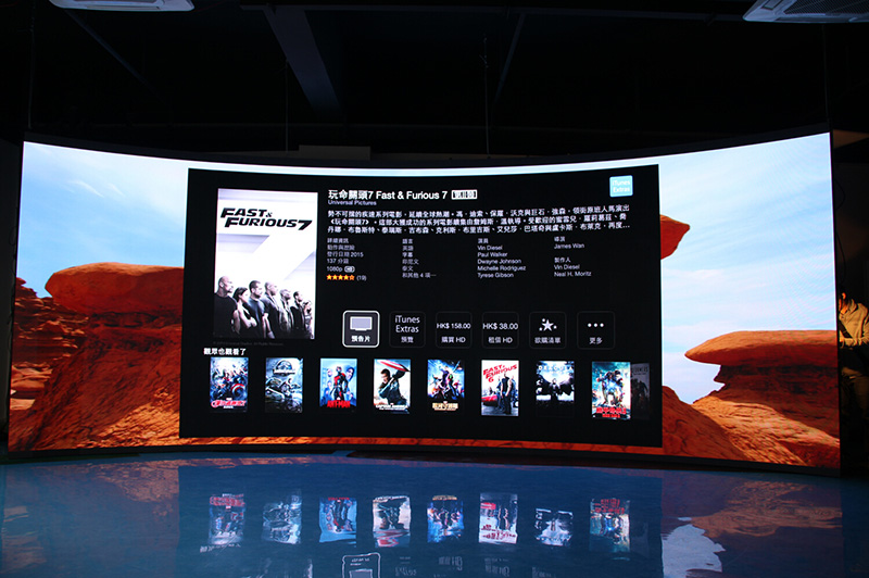 P1.5 Video mur i lakuar me ekran LED fleksibël Ekran i lakuar i ekspozitës