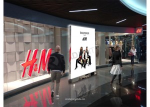 Floor standing LED screen poster for Fashion store; Advertising poster for shopping mall