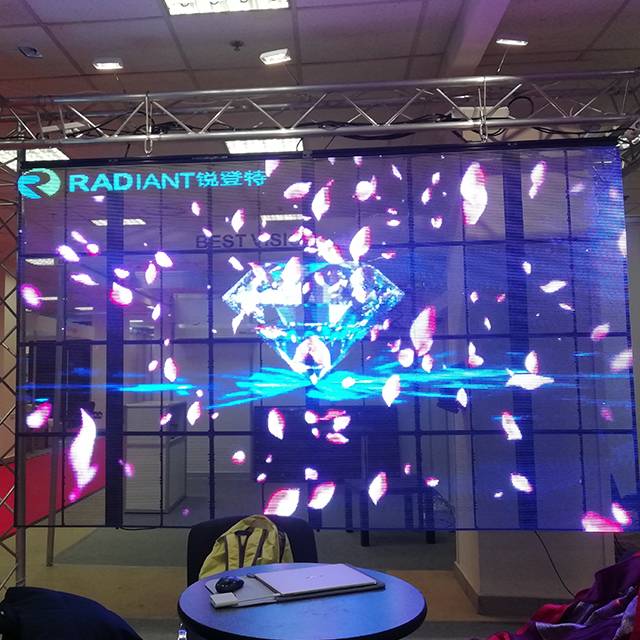 Transparent LED display foreground and market