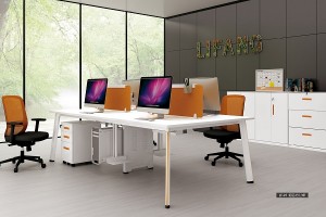 Wooden Panel Laptop Computer Office Table Furniture Modern Scrivania Escritorio L Shape Office Desks with Steel Legs