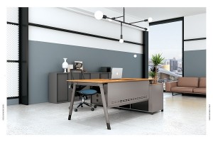 Modern Promotion Set Table Furniture L Shape Complete Executive Office Desk