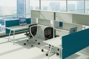 Commercial Melamine Vasega Fa'aonaponei Modular Cubicles Staff Office Workstation