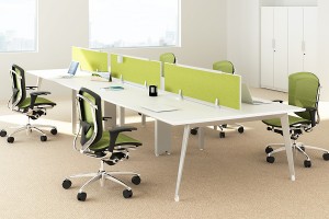 4 person office workstation, call center workstation, modular office workstation
