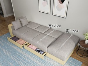 tempat tidur sofa hijau EKONGLONG sofa tempat tidur kecil EKL-225A