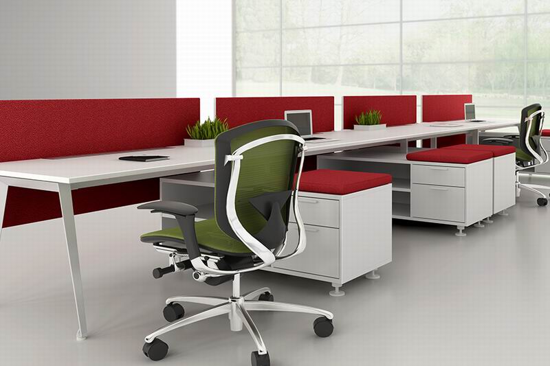 4 person office workstation,call center workstation,modular office workstation (3)