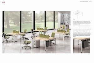 6 Person Benching Workstation Open MDF Modular 2 Person Office Workstation