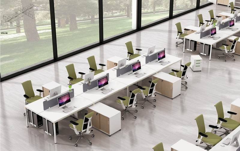 6 Person Benching Workstation Open MDF Modular 2 Person Office Workstation (7)