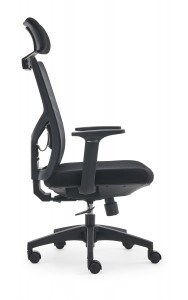 Tīkla atzveltnes ergonomisks biroja krēsls ar regulējama augstuma rokām