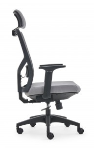 Ergonomische bureaustoel met mesh rug en in hoogte verstelbare armleuningen