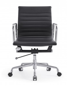 Homall középső irodai szék Forgó számítógépes munkaszék karfával, ergonomikus bőrrel párnázott vezetői asztali szék
