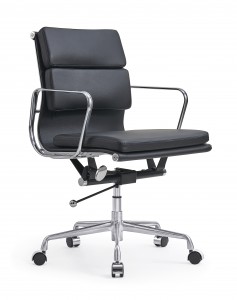 Homall Mid Back Office Chair Swivel Computer Task Chair with Armrest Ergonomic Leather Padded Executive Desk Chair