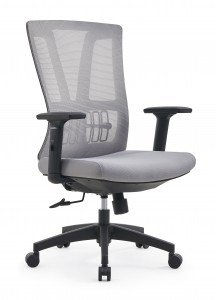 Midterste mesh drejelig ergonomisk arbejdsstol med vippearme