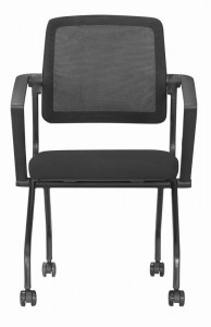 Black Breathable ProGrid Rolling Visitor’s Chair