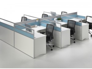 meble biurowe nowoczesne stanowisko pracy w biurze kolor na zamówienie wymiar Kabina biurowa 6-osobowa
