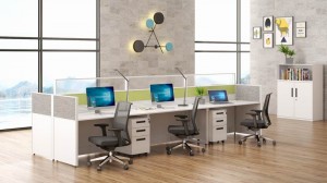 Centre d'appels personnalisé meubles modernes Table bureau aluminium bois verre ordinateur cloison poste de travail bureau cabine