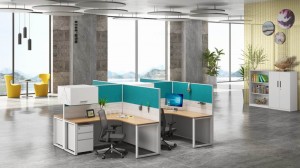 Customized Call Center Modern Furniture Table Desktop Aluminum Wooden Glass Computer Partition Workstation Office Cubicle