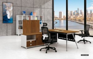 China Modern Office Furniture L Shape Wooden Office Table Desk