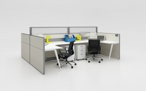 Chinesische fabrikgefertigte Büromöbel MFC-Bürokabinen-Arbeitsplatz-Schreibtisch-Cluster