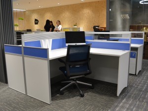 4-seater office partition custom size color workstation desk office furniture OP-2266