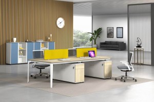 Ayırıcı Panelli İkiqat Ofis Masası, Ev Ofisi üçün MDF Böyük İş Stansiyası ilə Kompüter Masası PC Noutbuk İş Masaları