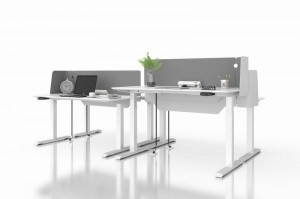 Fabric Value Series 3-Person Height Adjustable Cubicle Workstation