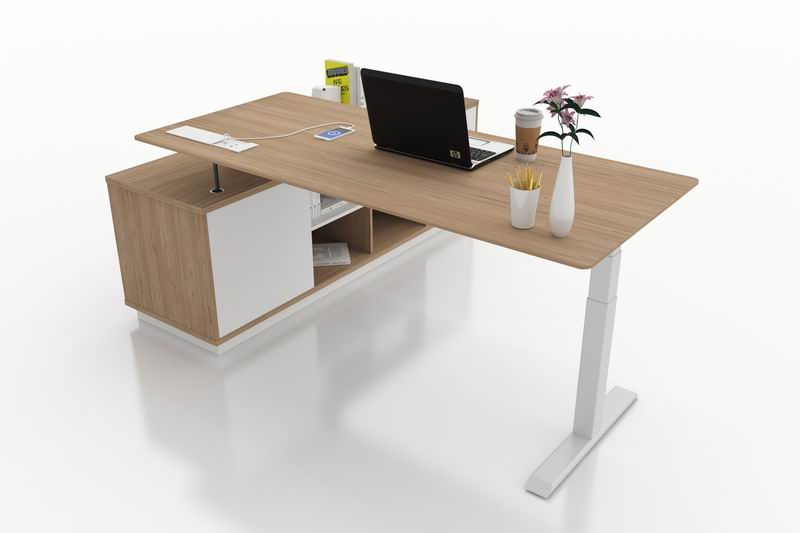 Fully Height Adjustable Small Office L-Desk (1)