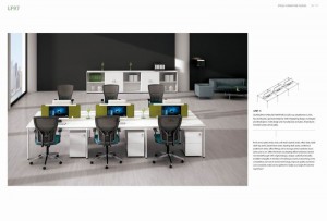Globálna séria Open Concept Office Workstation pre 6 osôb