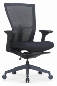 Krzesło biurowe z szarej siatki